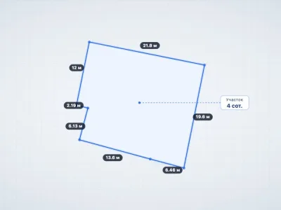 Участок 4 сот. Блокированная жилая застройка, Лазурное — миниатюра 7