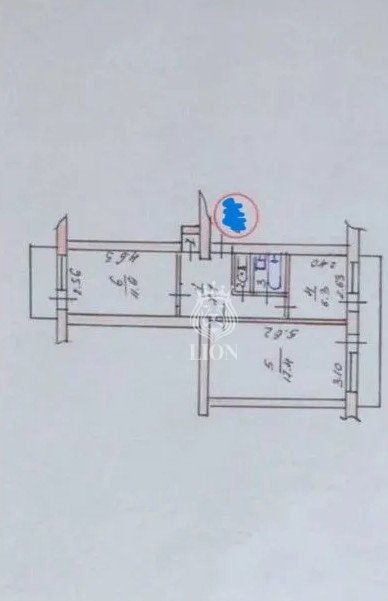 2-к квартира 47.1 м² 1/5 эт., Центральная — фото 10
