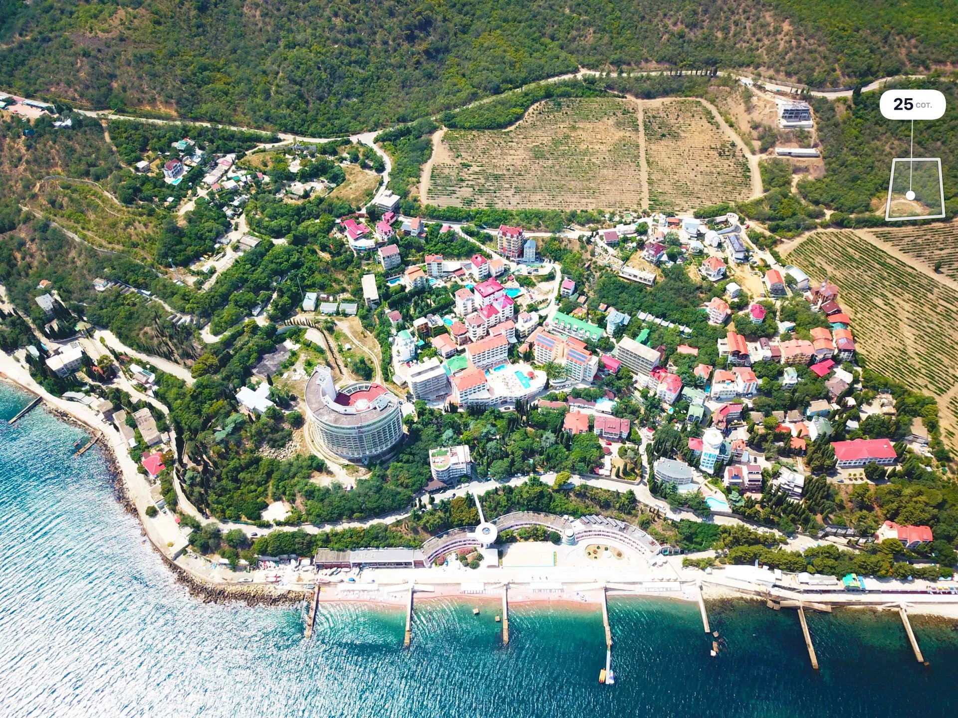 Участок 25 сот. Среднеэтажная жилая застройка, Лазурное — фото 1