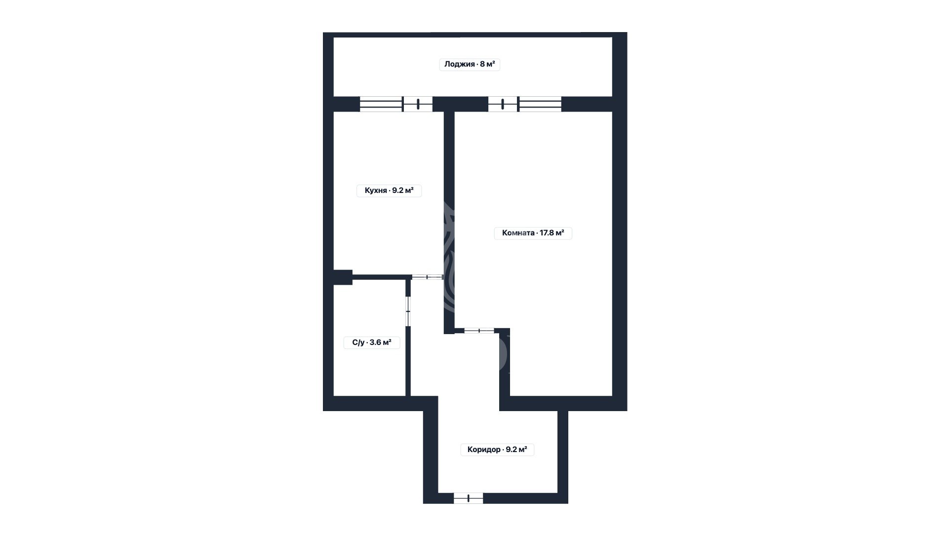 1-к квартира 47.8 м² 1/14 эт., Юбилейная — фото 11