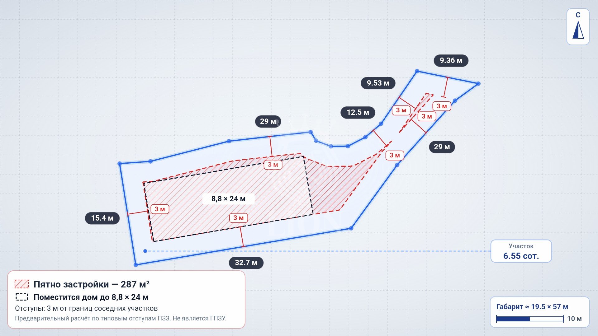 Участок 6.5 сот., Розовый — фото 2